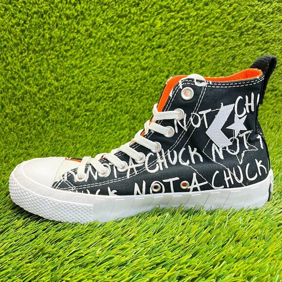 Converse UNT1TL3D Hi Not A Chuck Boys Size 7Y Black Walking Shoes Sneakers - Picture 2 of 10